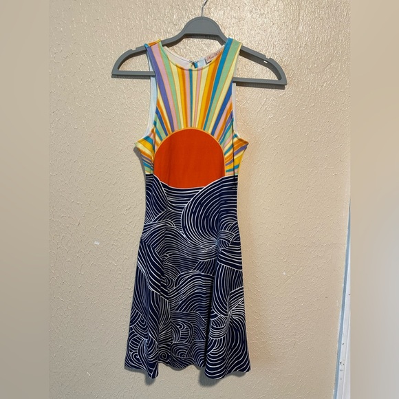 Mara Hoffman Sun Rainbow Waves Printed Dress Size XS Stretchy‎ - Picture 2 of 6